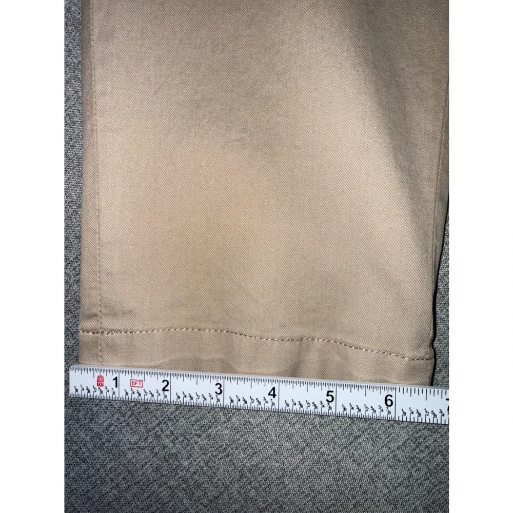 NEW Hiltl Tilo‎ Slim Straight Pants Mens 38/34 Tan Khaki Flat Front Trousers  54